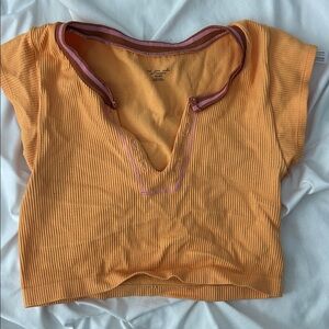 UO out from under Orange Ribbed Women's Top